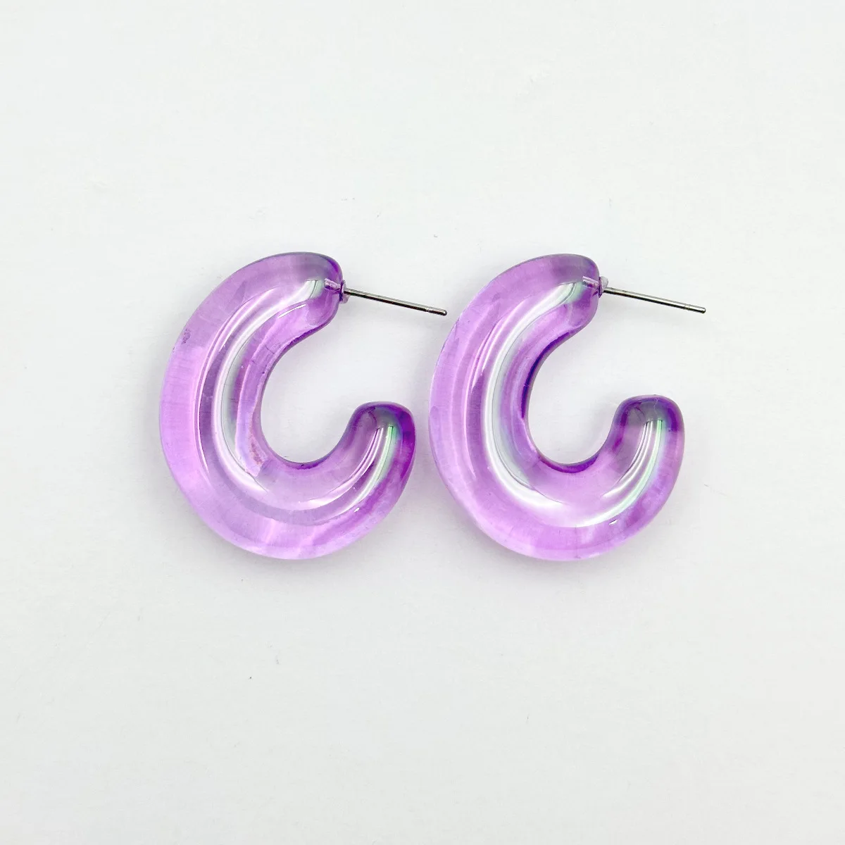 Модные прозрачные акриловые серьги желе конфетных цветов полные и ослепительные