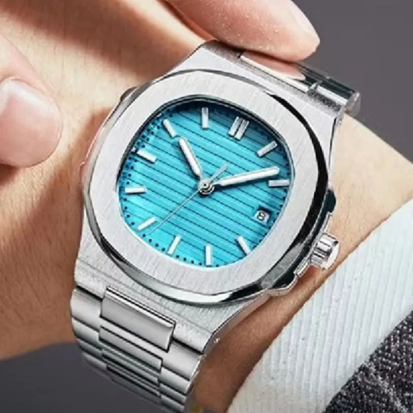 

Часы наручные AAA Nautilus мужские, брендовые светящиеся деловые водонепроницаемые с календарем, из нержавеющей стали, для отдыха