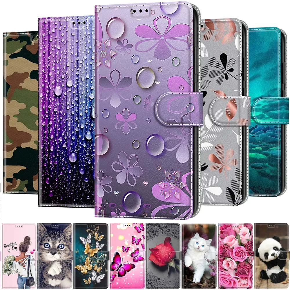 

Чехол-книжка кожаный для Samsung Galaxy S7 S8 S9 S10 S20 S21 Plus S22 Ultra M32 4G M23 M33 M53