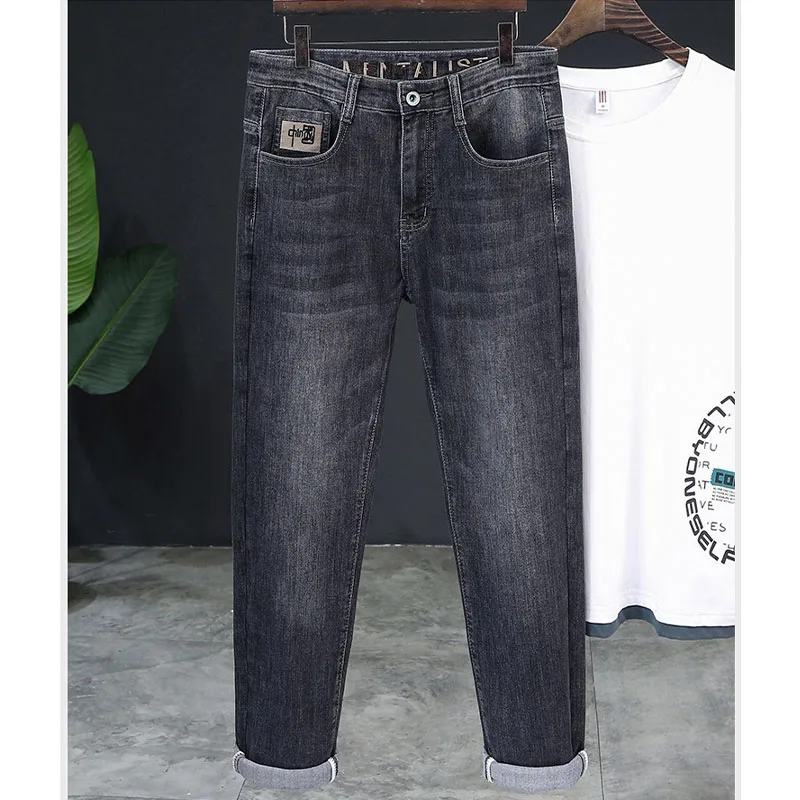 Men's Jeans New Fashion Chinese Stlye Embroidery Stretch Denim Trousers High Quality Streetwear Pants Designer Clothes Men