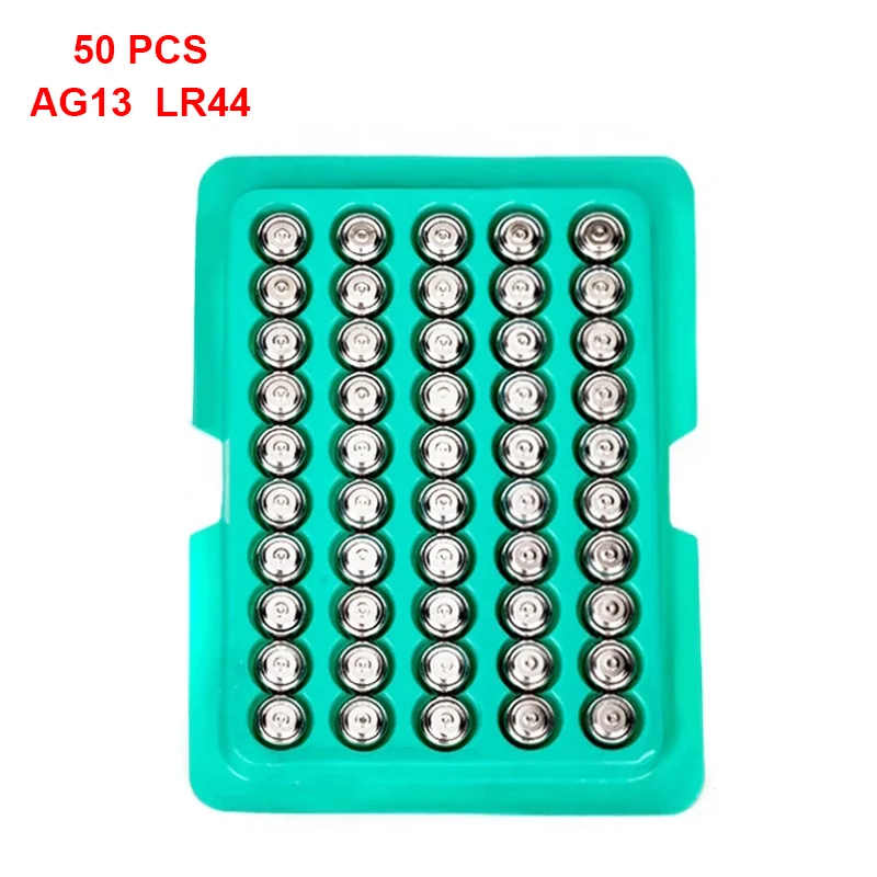 

50PCS LR44 AG13 High quality Original Alkaline Button Batteries 357 357A A76 GPA76 Cell Coin Battery AG 13 1.5V For Watch