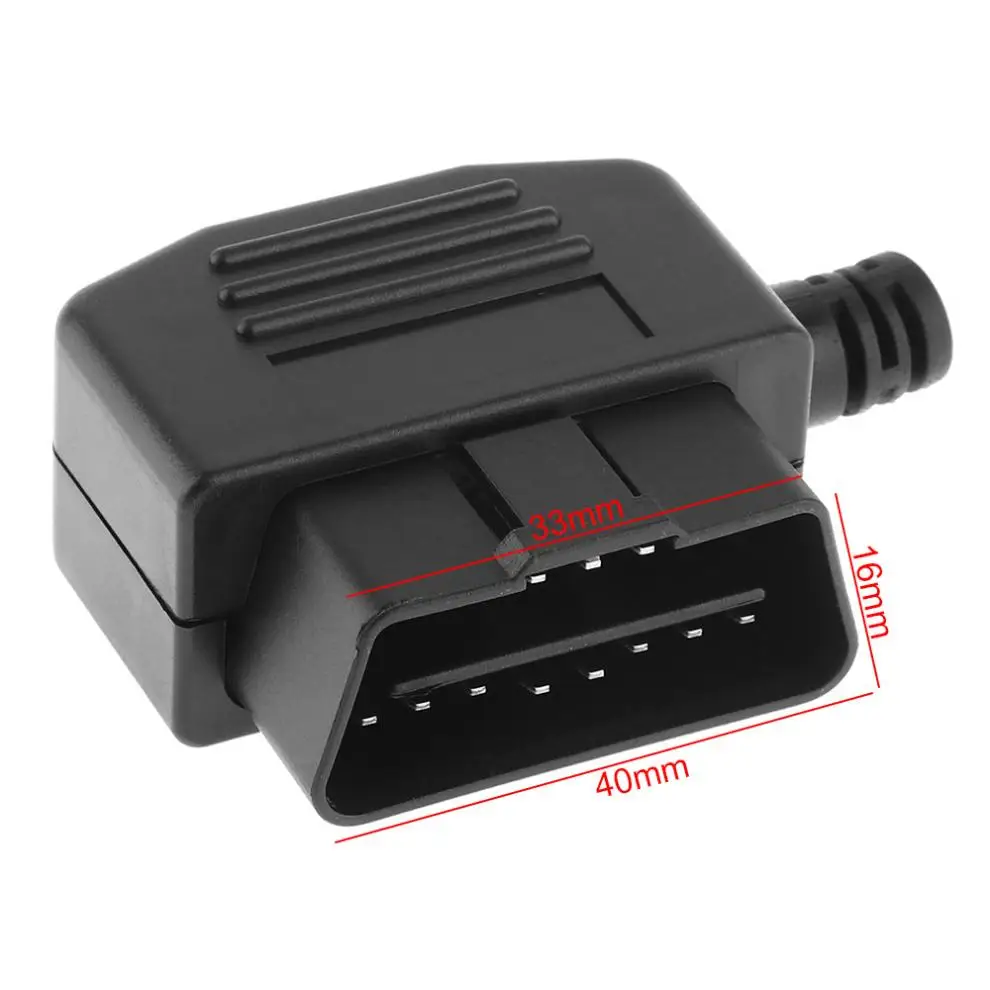 Фото Универсальный диагностический адаптер для штекера кабеля OBD 2 OBD-II 16 Pin №2