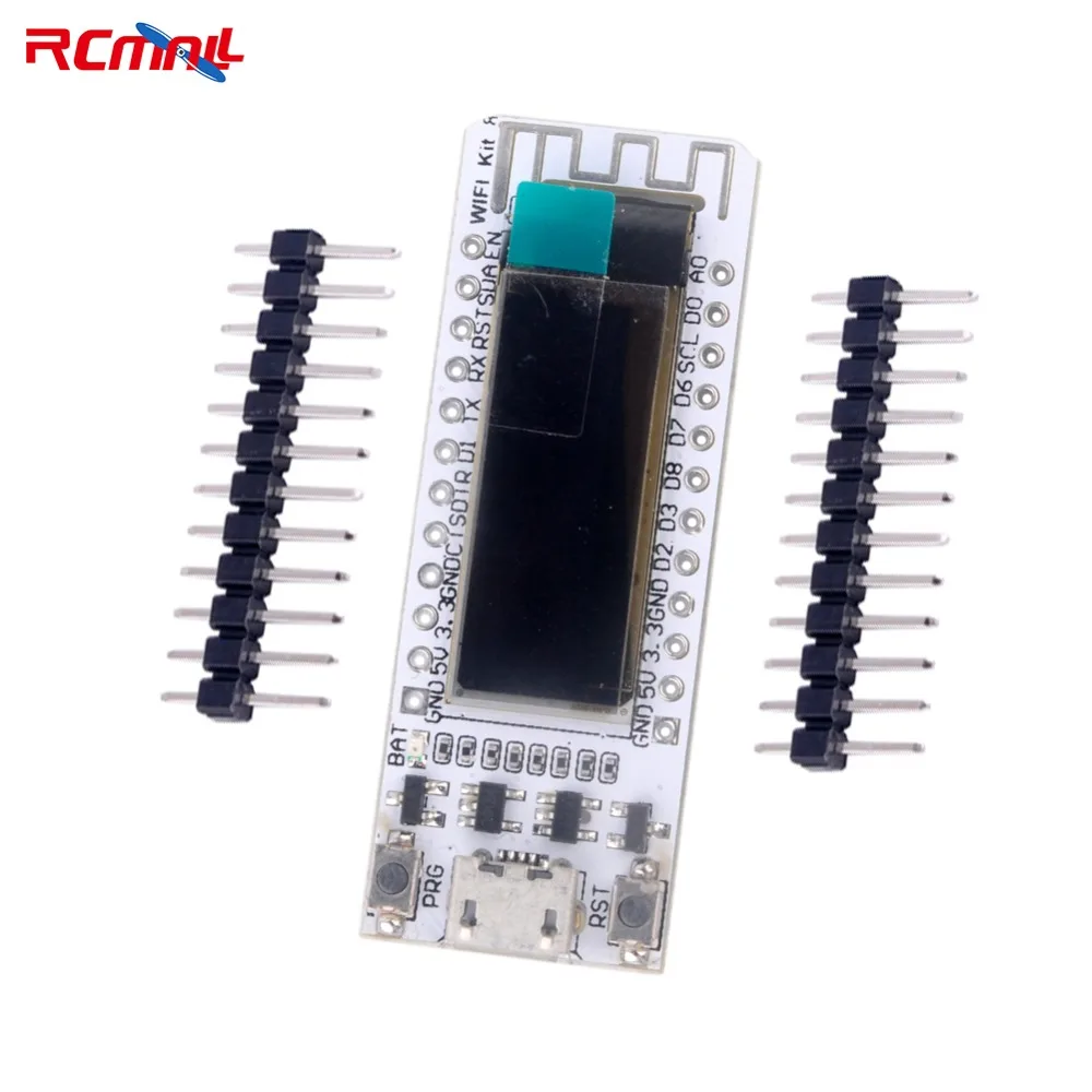 

RCmall 0.91 OLED ESP8266 Wifi Kit8 Development Board for Arduino NodeMCU 128X32 White CP2104