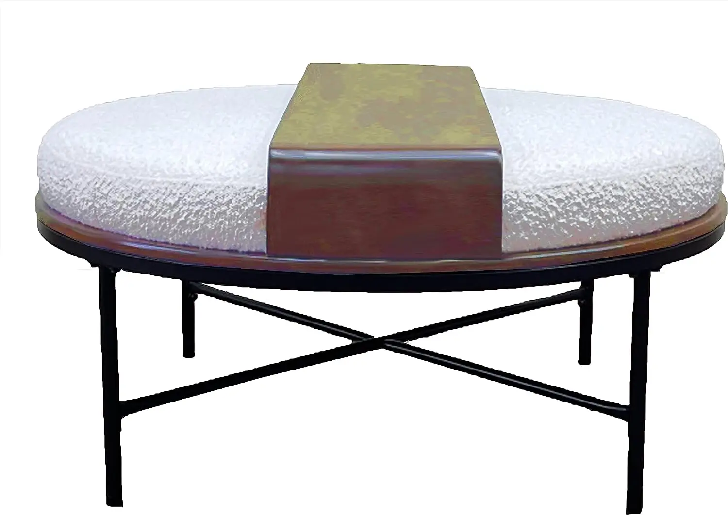 

Кофейный столик из литой ткани, диаметром 31,5 дюйма, бежевый небольшой столик для спальни, маленький кофейный столик, столовый стол