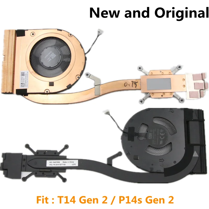 

New Original UMA CPU Cooling Cooler Fan Heatsink for Lenovo ThinkPad T14 Gen 2 / P14S Gen 2 Laptop FRU 5H41B77165 5H41B77164