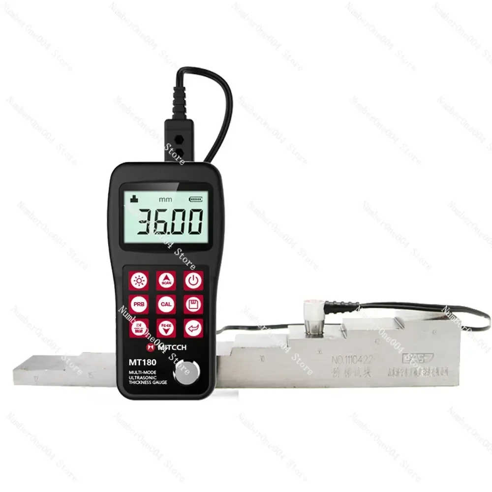 Medidor D Espesor Ultrasónico Metales Recubrimiento Penetrable Multimodo Digital MT180 Vidrio Plástico 0 65-600 мм (P-E)