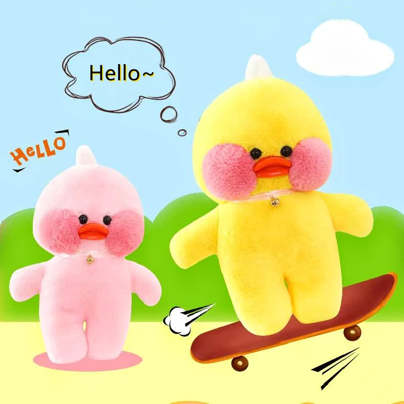 Утка лалалафан плюшевая кафе желтая мультяшная игрушка мягкая кавайная розовая