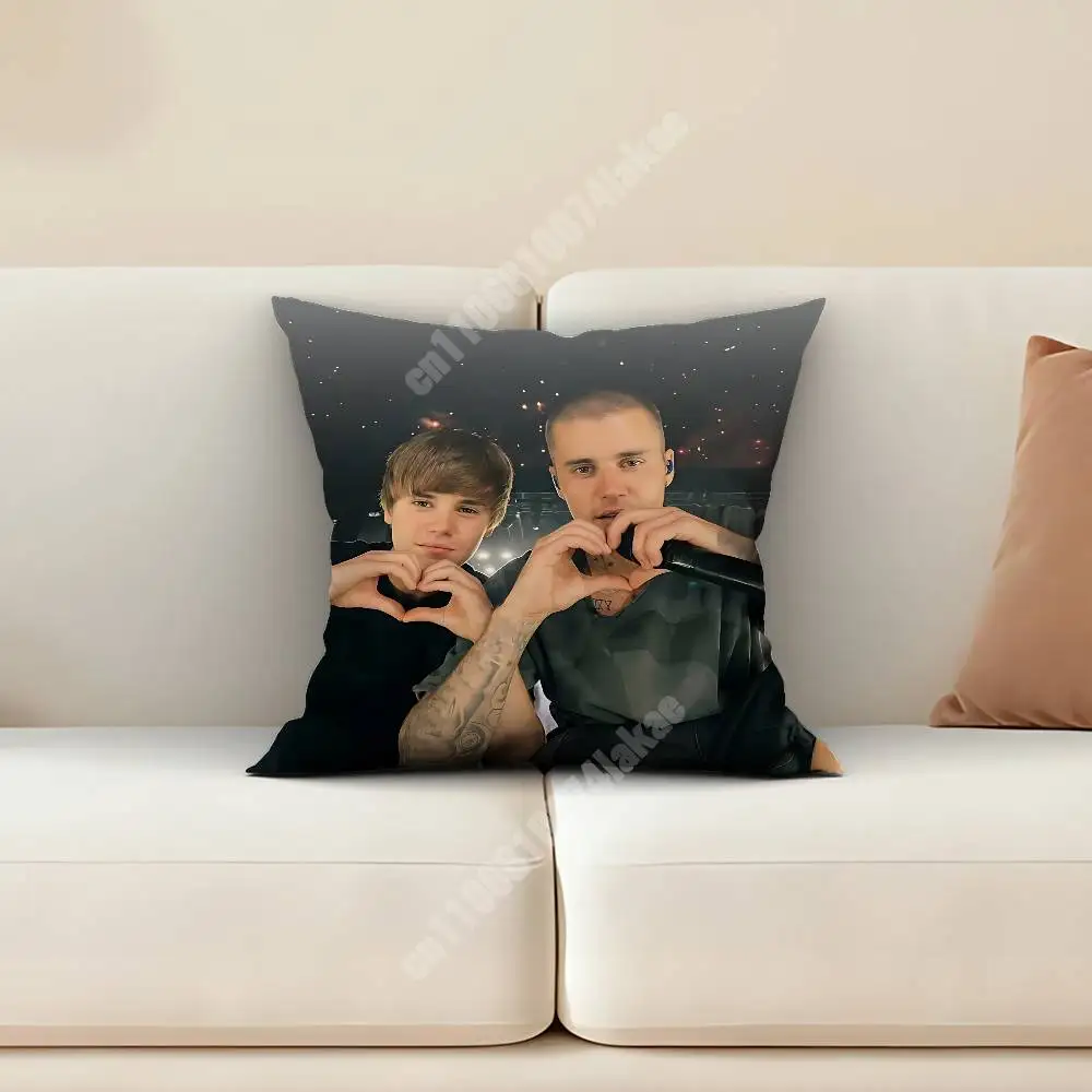 Фото Чехол для подушки J-Justin Baby B-Bieber Coachella 2026, наволочка для дивана, современный декор для квартиры, предметы интерьера для семьи №3