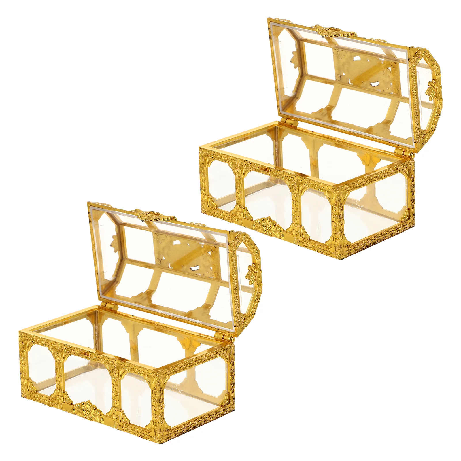 

Treasure Box Candy Boxes Favor Wedding Pirate Gift Party Jewelry Cookie Treat Kids Toy Transparent Plastic Display Clear Carrier