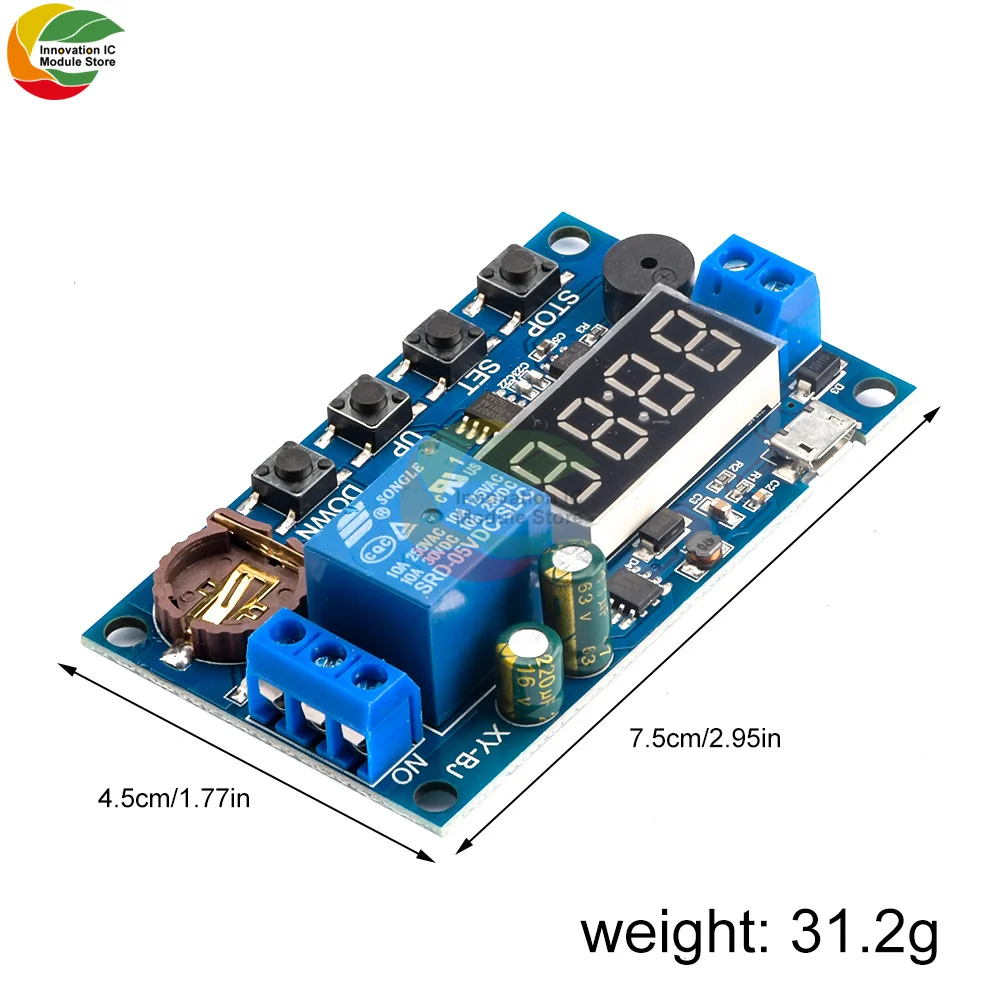 Светильник индикатор постоянного тока 5 В 12 24 Цифровое реле времени с задержкой 1
