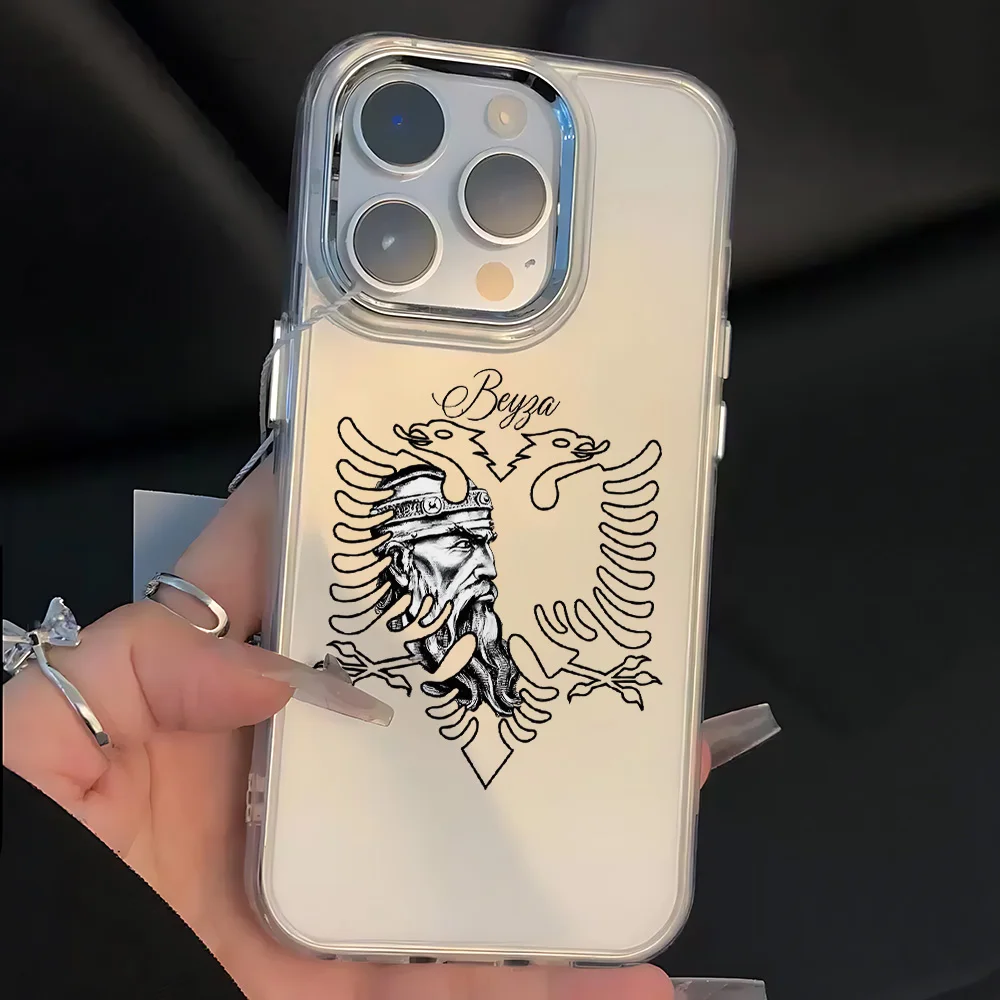 Фото Чехол для телефона с албанским орлом для iPhone 17 16e 16 15 14 13 12 11 mini Pro Max X XR XSMAX 8 7 Air Plus, прозрачный мягкий чехол №2