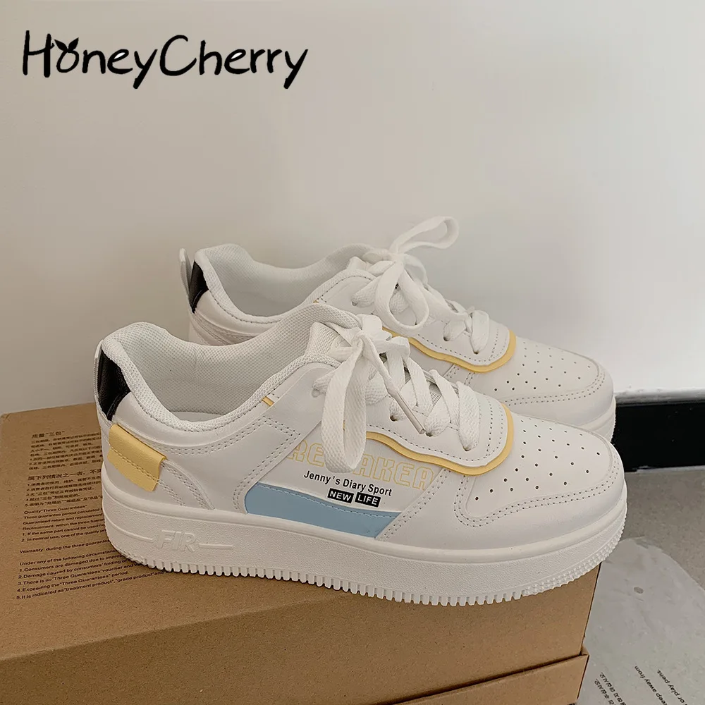 

white shoes women's thick bottom 2022 spring new retro student fashion street all-match strap thick bottom casual shoes
