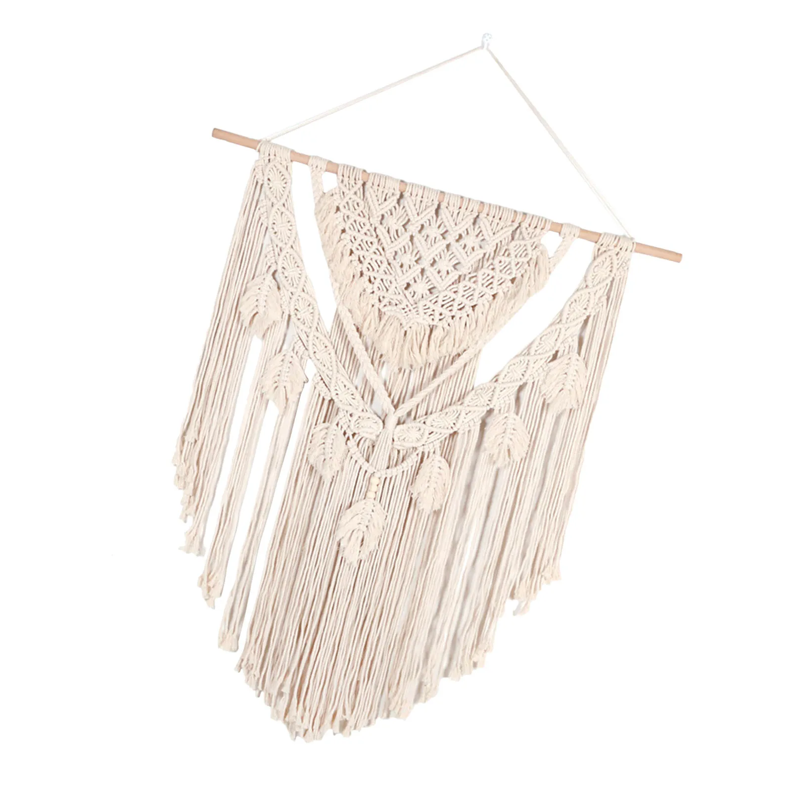 

Macrame Wall Tapestry Bohemian Beige Cotton Rope Tapestries Beige Bohemian Wall Decor For Bedroom Living Room Apartment
