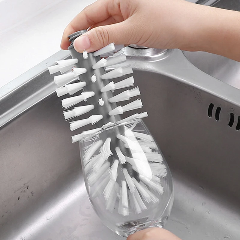 Скребок 2 в 1 для чистки стеклянных стаканов щетка чашек приспособления кухонные