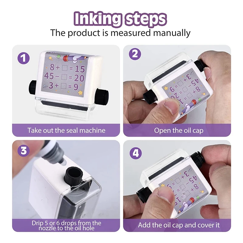 2 упаковки роликовых штампов для сложения и вычитания прокатная печать