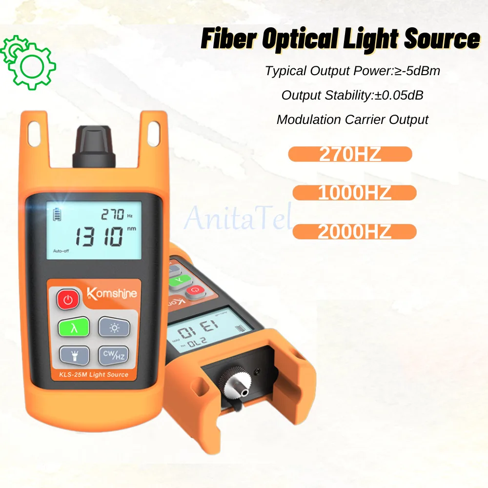 KLS-25M/KPM-25M Источник оптоволокна 1310/1550 нм Измеритель оптической мощности Тестер