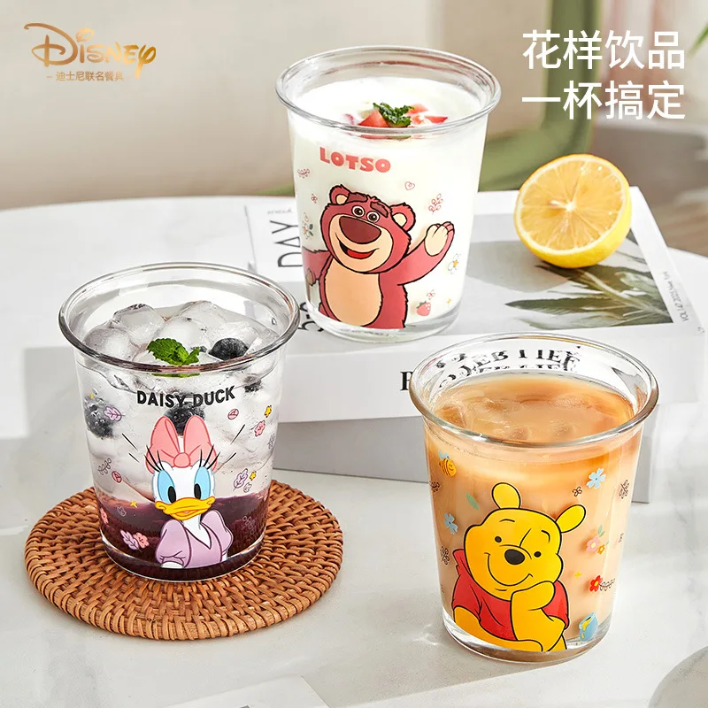 Стеклянная чашка с мультипликационным изображением Минни клубники медведя из