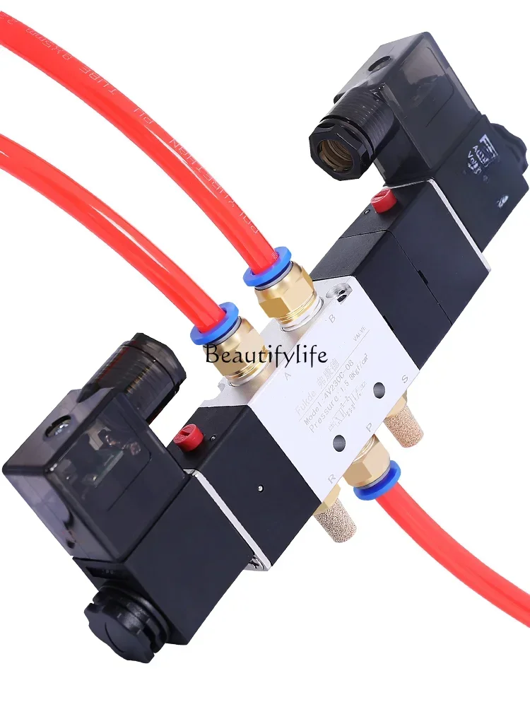 Пневматический электромагнитный электрический клапан 24 В трехпозиционный