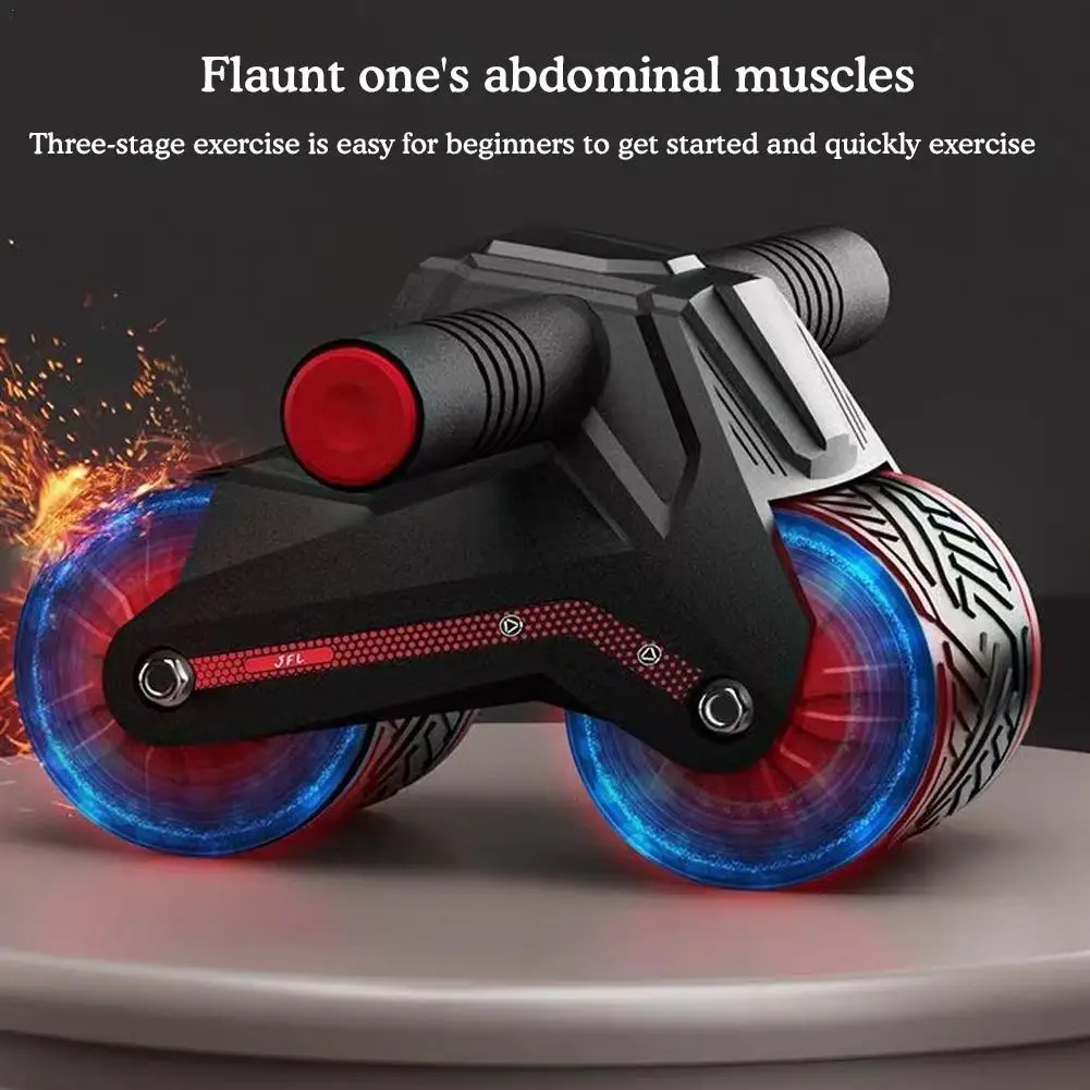 

Abdominal Muscle Wheel Durable Muscle Stretch Roller Antiskid Plastic with Kneeling Pad Automatic Rebound for Training Equipment