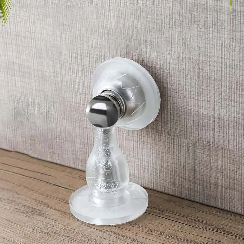 

Door Suction Hole-free Household Magnetic Suction Silicone Anti-collision Backrest Bathroom Glass Door Touch Door Stopper Holder