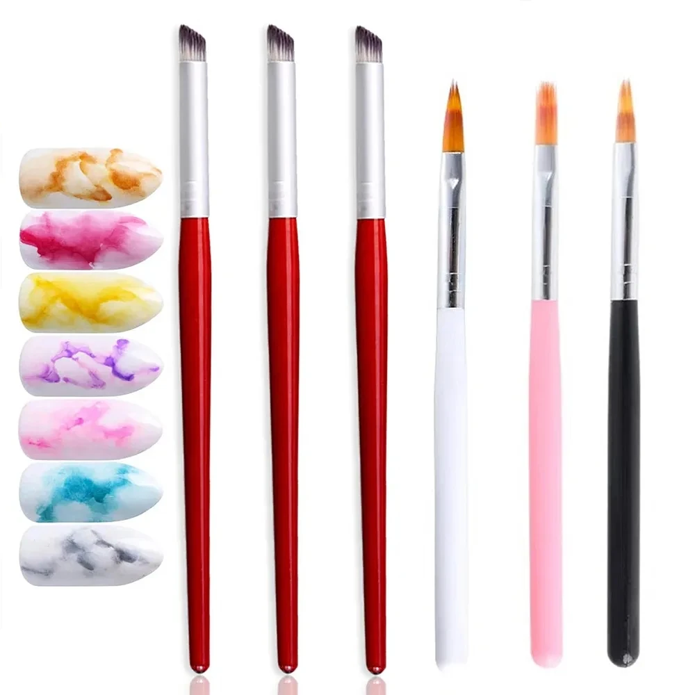 

1Pcs Gradient Head Nail Art Brush UV Gel Painting Drawing Manicure Pen Tools DIY Accessory Pigment Gradient Pen Nail Painting