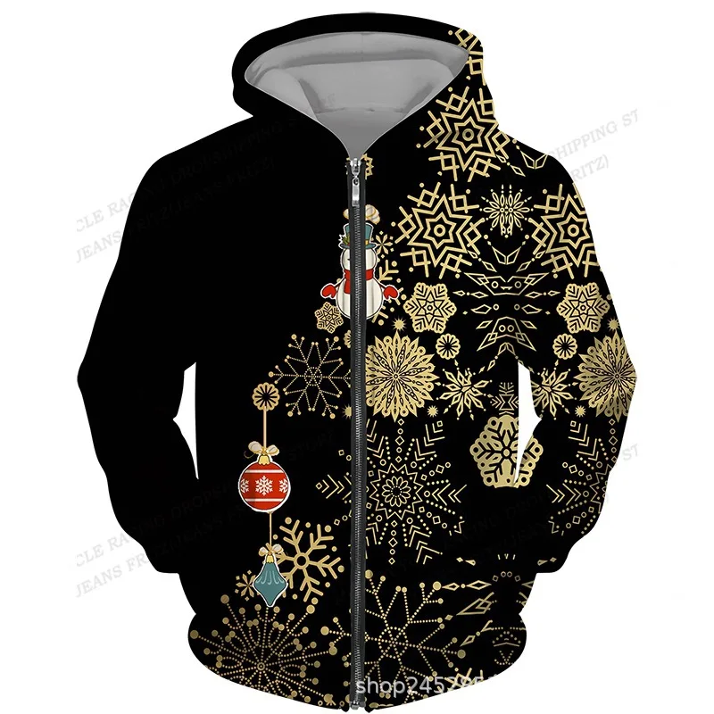 Рождественская новогодняя толстовка с 3D-оленем Милу мужская и женская капюшоном