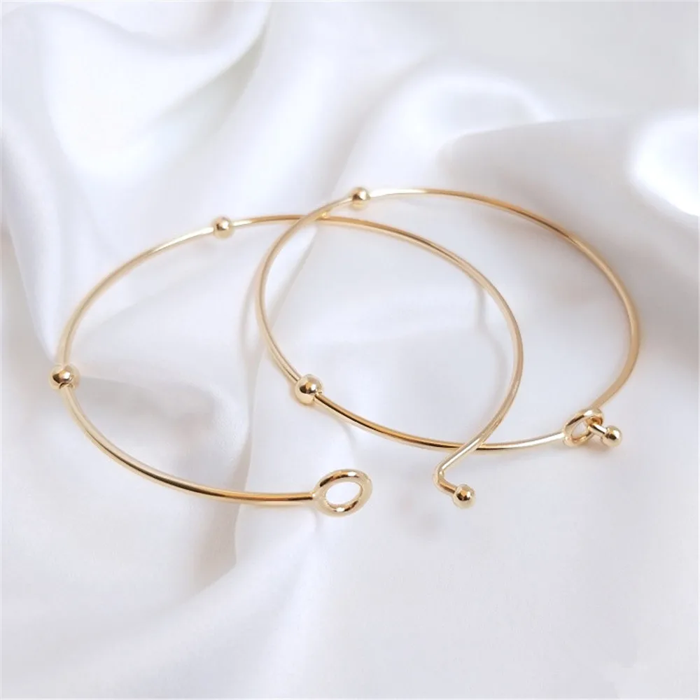 

14K Gold Filled Plated Bracelet Simple fashion bead ring bracelet DIY hand jewelry first bracelet