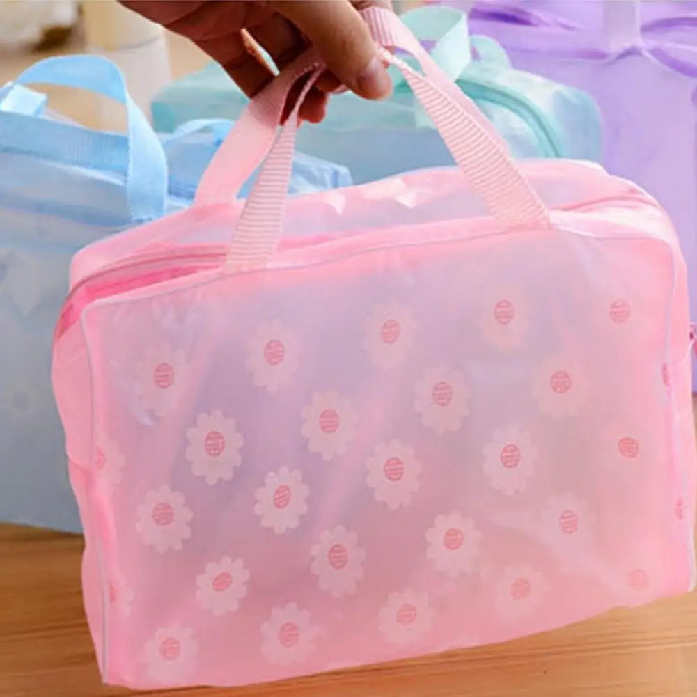 

Makeup Case Useful Portable Waterproof Visible Large Capacity Storage Pouch for Trip Cosmetic Bag Cosmetic Pouch