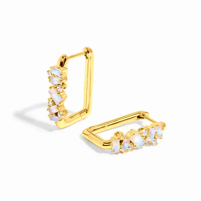 

Korean simple zircon earrings s925 pure silver earrings female cool style personality fashion trend vintage earrings