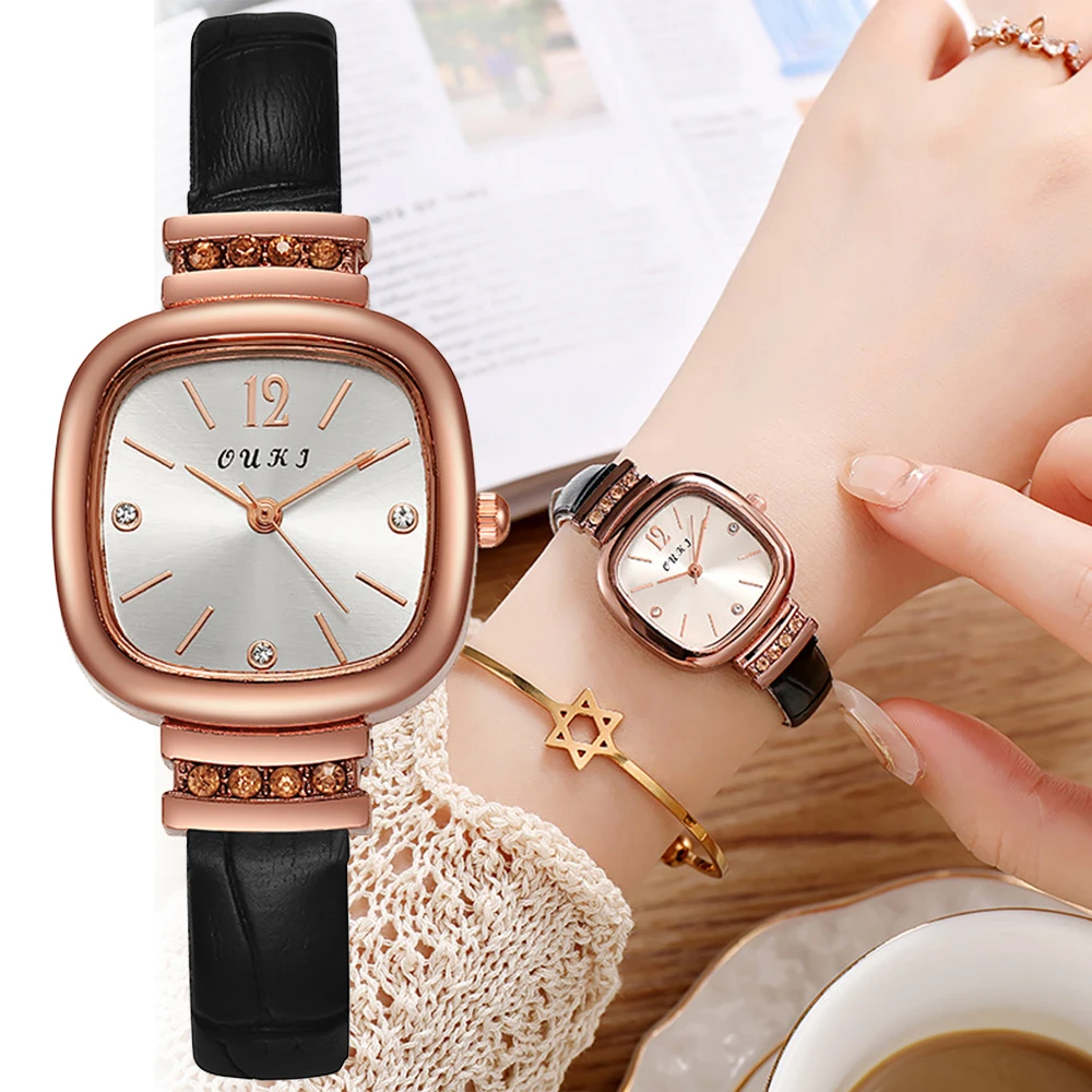 

Women Fashion Square Quartz Watch Luxury Women Watches Simple Leather Ladies Watch