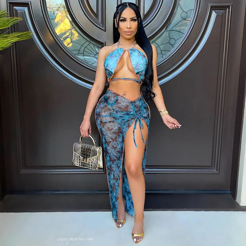 Комплект Zabrina женский из двух предметов блестящий кроп-топ на бретелях кружевная