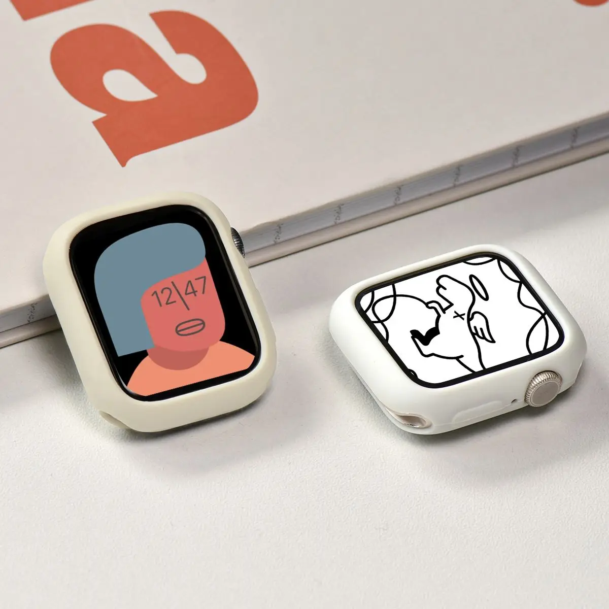 

Мягкий силиконовый чехол для Apple Watch, защитный чехол для iWatch 4 5 6 SE 40 мм 44 мм, 41 мм 45 мм 42 мм 38 мм