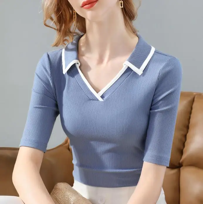 

Half Sleeve T-shirt Contrast Top