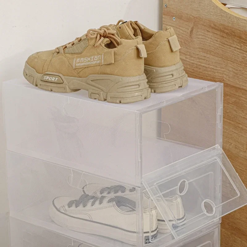 6 шт. коробка для хранения обуви прозрачная штабелируемая стойка компактный шкаф
