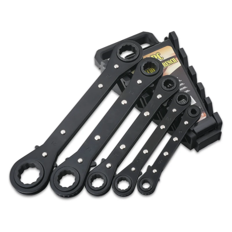 

Hi-Spec 5 шт./компл. 6-21 мм трещотка комбинация метрических зубчатых колец редуктора крутящего момента комплект с двойной головкой для ремонта автомобиля