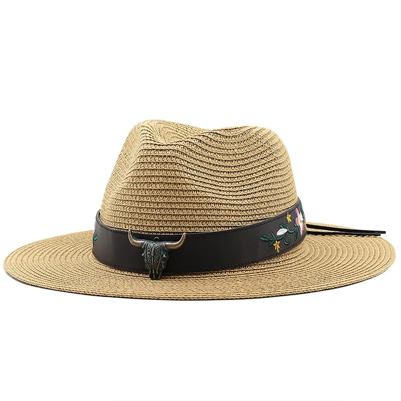 

Кепка джазовая Летняя женская, яркая Солнцезащитная шляпа, уличная Соломенная Шапка от солнца, Пляжная шапка унисекс, 2023