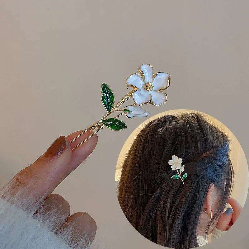 

Fashion Metal Love Heart Hair Clip Elegant Flower Barrette for Women Girls Sweet Hairpins Barrettes Hair Accessories