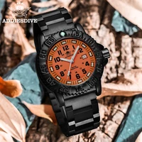 addiesdive classic quartz watch men fashion orange mens watches high quality luminous wristwatch 50m waterproof male wristwatch