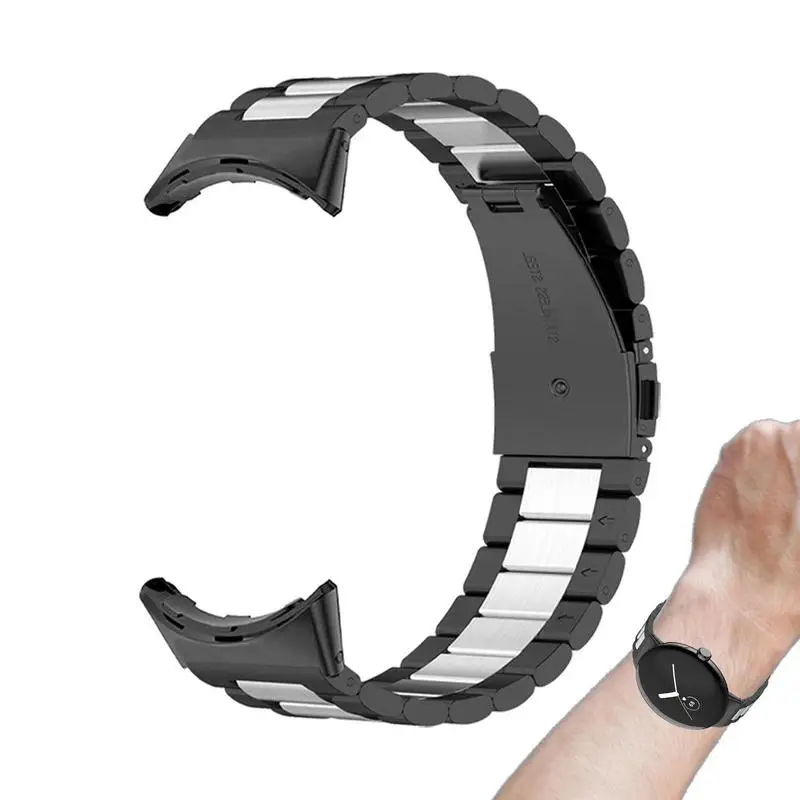 

Smart Watch Three Steel Bands Bracelet For Google Pixel Watch Classic Metal Strap Replacement Band Watchband Accessories