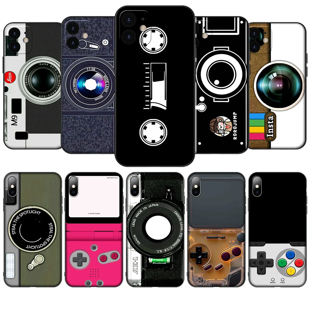 HA170 Vintage Tape Camera-Gameboy Soft Case for Samsung Galaxy A15 S10E S9 S8 S7 Note 20 10 9 8 Plus Lite