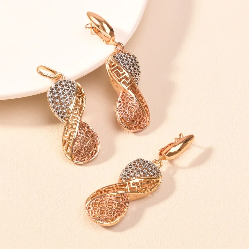 

selead Design New Trend Roman Numeral 8 Shape Multicolor Hollow Pendant Women's Earrings Wedding Party Fashion Jewelry Accessori