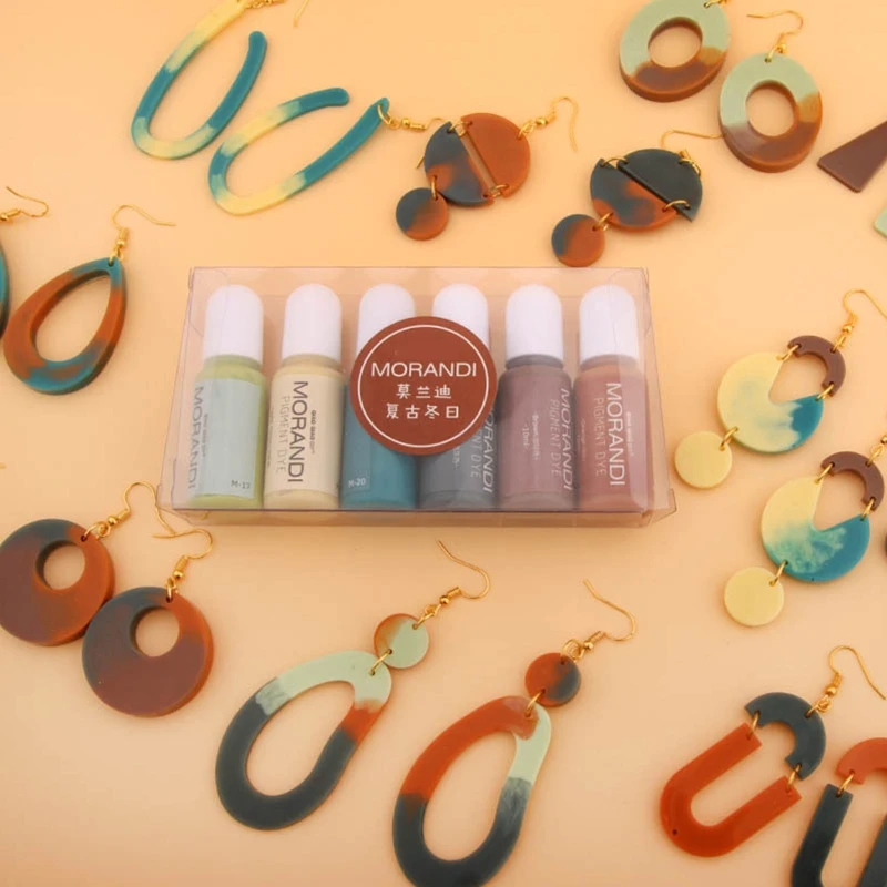 6 цветов в наборе цвет сделай сам эпоксидный пигмент искусственная смола жидкий