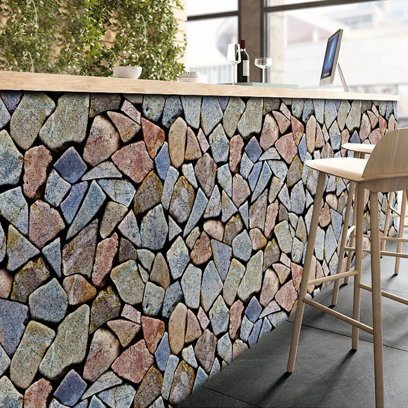 

Vinyl 3D Brick Wallpaper Wall Decorative Self Adhesive Contact Paper Living Room Kitchen Restaurant Background PVC Wall Stickers