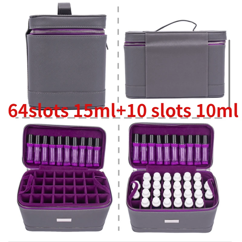 

Essential Oil Bottle Case 66 Slots Bag for DoTERRA 15ml 10ml Nail Polish Perfume Aromatherapy Storage Carrying Holder Case Bag