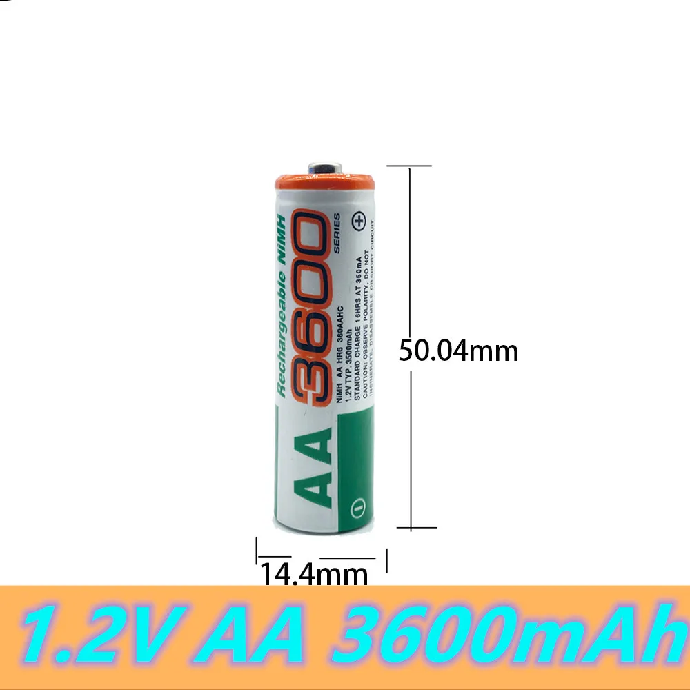 

100% new AA battery 3600 mAh rechargeable battery, 1.2 V Ni-MH AA battery, suitable for clocks, mice, computers 2