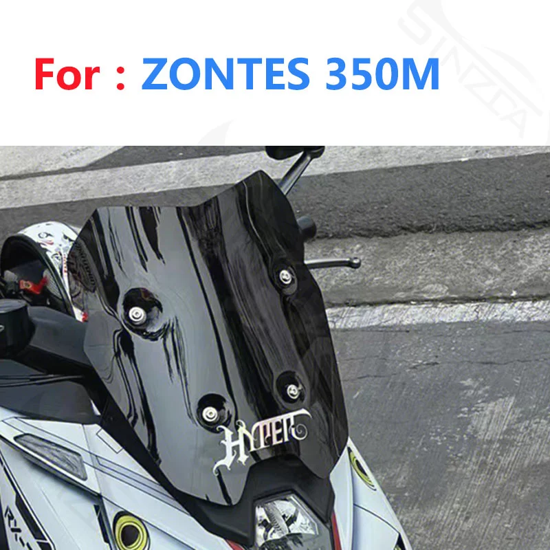 For Zontes 350M 350 M ZT350-K Motorcycle Windshield Windscreens Wind Deflectors Black