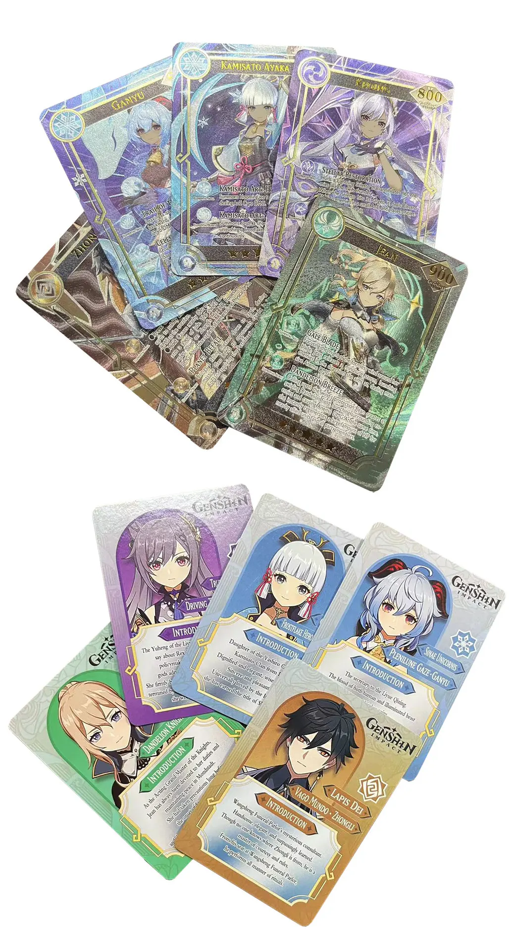 

60 шт., настольные игрушки Genshin Impact alhaiтам Kazuha Xiao Hutao Ganyu Cyno