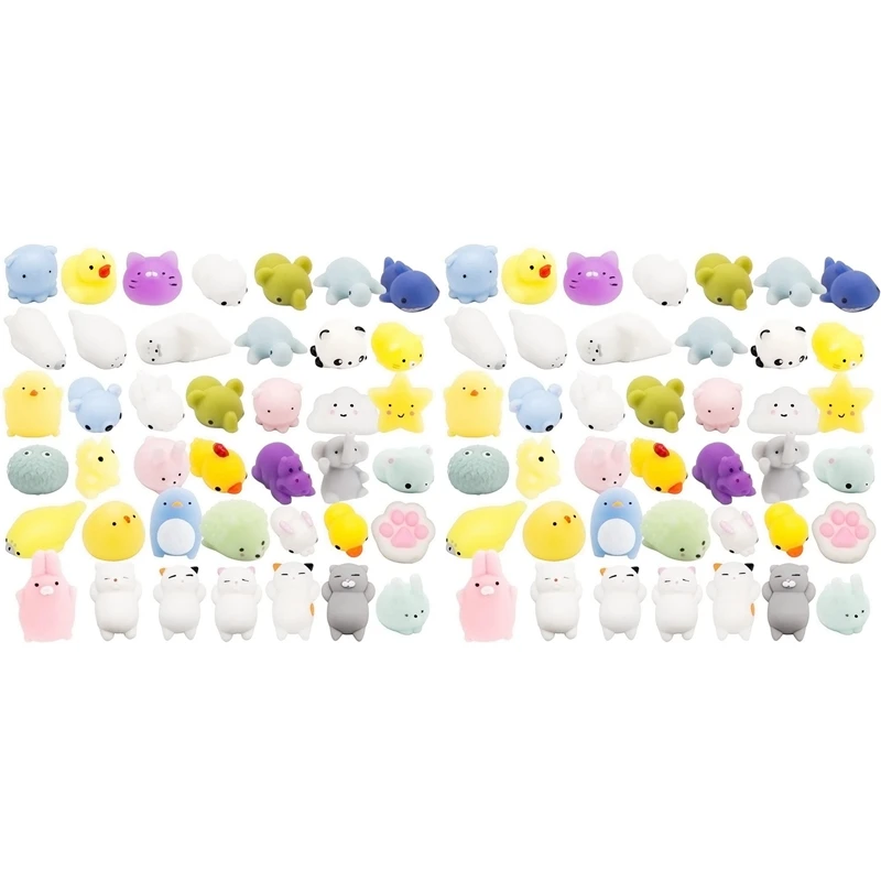 

Random 60 Pcs Cute Animal Mochi Squishy, Kawaii Mini Soft Squeeze Toy,Fidget Hand Toy For Kids Gift,Stress Relief,60Pack