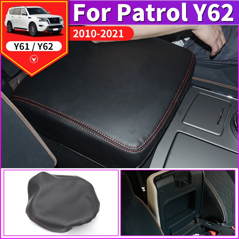 

Central Armrest Cover Suitable for Nissan Patrol Y62 2010-2021 2020 2019 2018 2017 2016 Upgrade Retrofit Interior Accessories