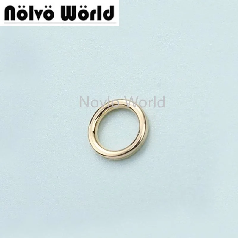 

200pcs 4 colors inner 3/8 inch 10mm Light gold o rings,DIY accessory alloy metal round edge welded O Ring